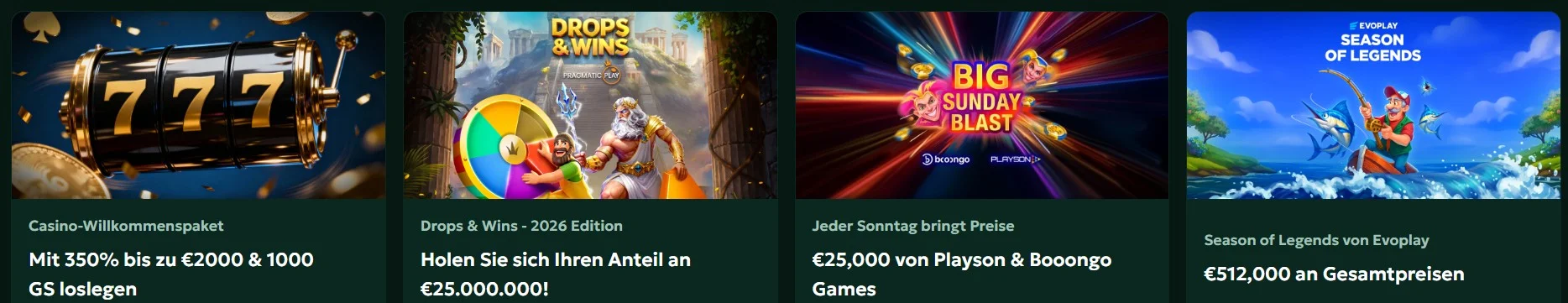 Boni und Aktionen SagaSpins Casino